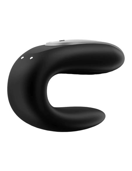 Satisfyer Double Fun - nabíjecí smart párový vibrátor s dálkovým ovladačem (černý)