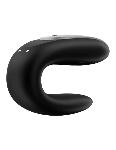 Satisfyer Double Fun - nabíjecí smart párový vibrátor s dálkovým ovladačem (černý)