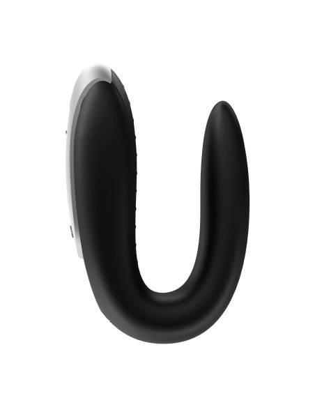 Satisfyer Double Fun - nabíjecí smart párový vibrátor s dálkovým ovladačem (černý)