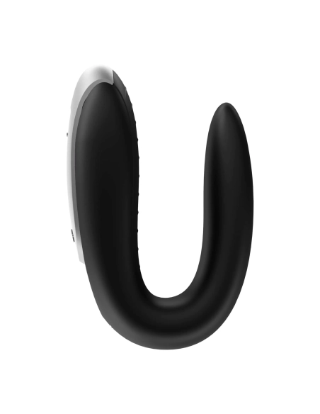 Satisfyer Double Fun - nabíjecí smart párový vibrátor s dálkovým ovladačem (černý)