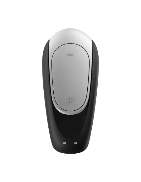 Satisfyer Double Fun - nabíjecí smart párový vibrátor s dálkovým ovladačem (černý)