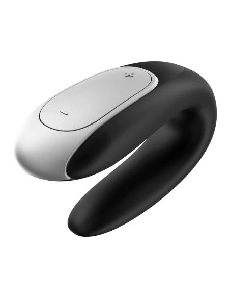 Satisfyer Double Fun - nabíjecí smart párový vibrátor s dálkovým ovladačem (černý)