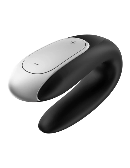 Satisfyer Double Fun - nabíjecí smart párový vibrátor s dálkovým ovladačem (černý)