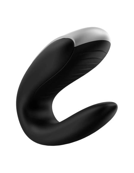 Satisfyer Double Fun - nabíjecí smart párový vibrátor s dálkovým ovladačem (černý)