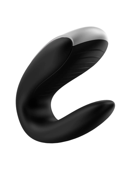 Satisfyer Double Fun - nabíjecí smart párový vibrátor s dálkovým ovladačem (černý)