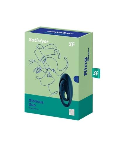 Satisfyer Gloriouse Duo - nabíjecí, vodotěsný vibrační kroužek na penis (modrý)