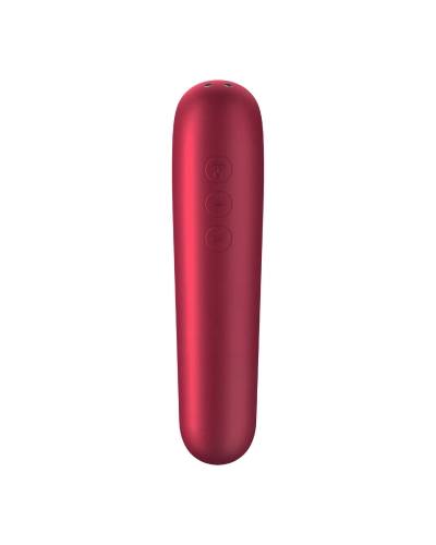 Satisfyer Dual Love - nabíjecí, vodotěsný smart vibrátor na klitoris a vagínu (červený)
