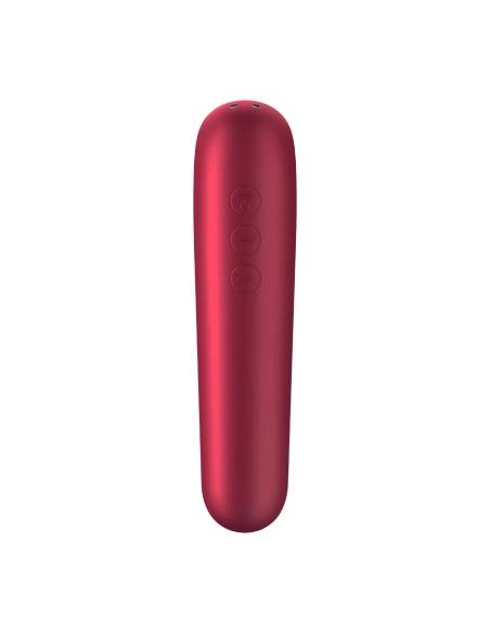 Satisfyer Dual Love - nabíjecí, vodotěsný smart vibrátor na klitoris a vagínu (červený)