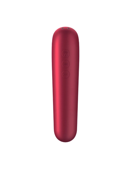 Satisfyer Dual Love - nabíjecí, vodotěsný smart vibrátor na klitoris a vagínu (červený)