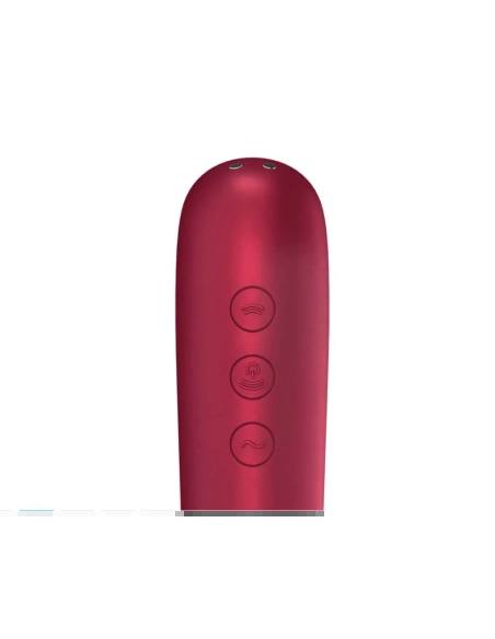 Satisfyer Dual Love - nabíjecí, vodotěsný smart vibrátor na klitoris a vagínu (červený)