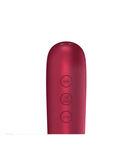 Satisfyer Dual Love - nabíjecí, vodotěsný smart vibrátor na klitoris a vagínu (červený)