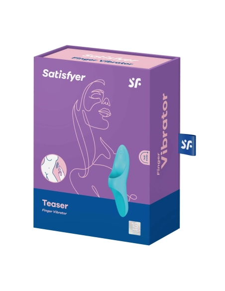 Satisfyer Teaser - nabíjecí, vodotěsný prstový vibrátor (tyrkysový)