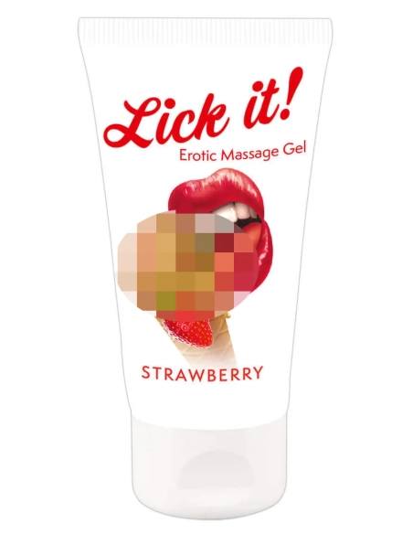Jedlý lubrikant jahodový 50ml Lick it!