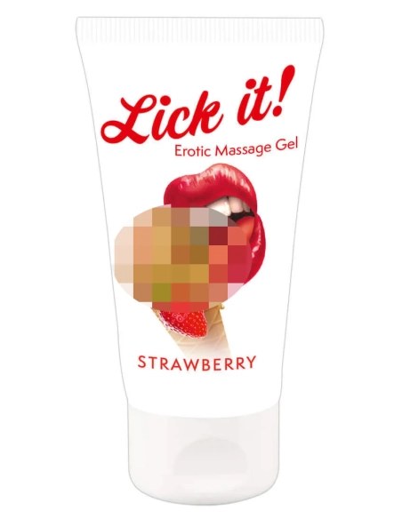 Jedlý lubrikant jahodový 50ml Lick it!