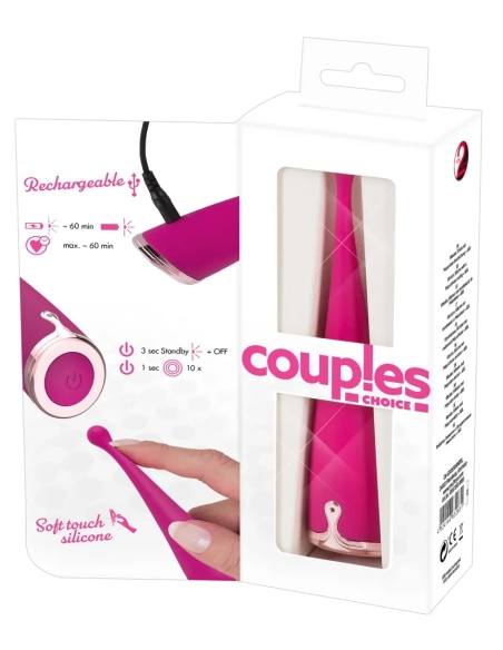 Couples Choice Spot Vibrator - nabíjecí vibrátor na klitoris (růžový)