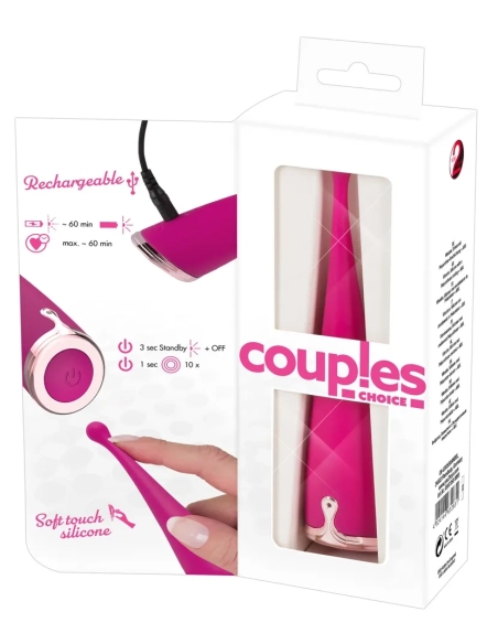 Couples Choice Spot Vibrator - nabíjecí vibrátor na klitoris (růžový)