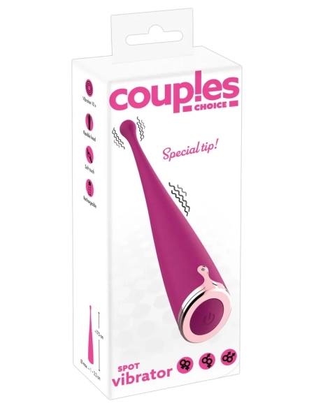 Couples Choice Spot Vibrator - nabíjecí vibrátor na klitoris (růžový)