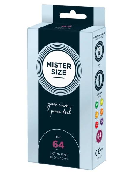 Tenký kondom Mister Size 64mm 10ks