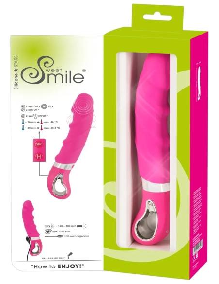 ohřívající vibrátor SMILE Soft růžový
