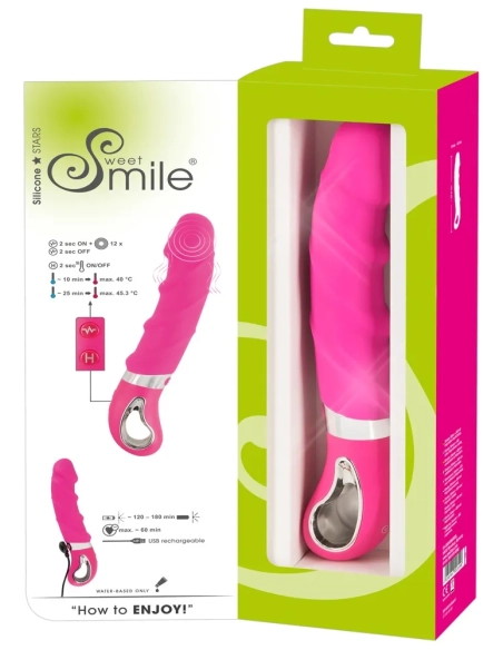 ohřívající vibrátor SMILE Soft růžový