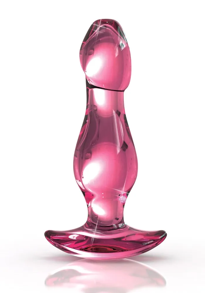 Levně Análny kolík v tvare penisu Pipedream Icicles No. 73 ružový