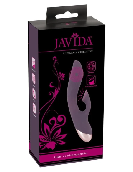 Javida - nabíjecí, vodotěsný klitorisový, sací vibrátor (fialový)