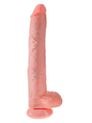 Obrovské XXL dildo King Cock 14 Horn Dildo 35cm Natural