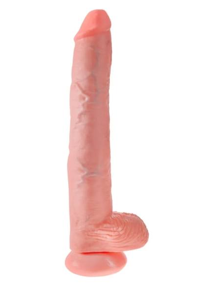 Obrovské XXL dildo King Cock 14 Horn Dildo 35cm Natural