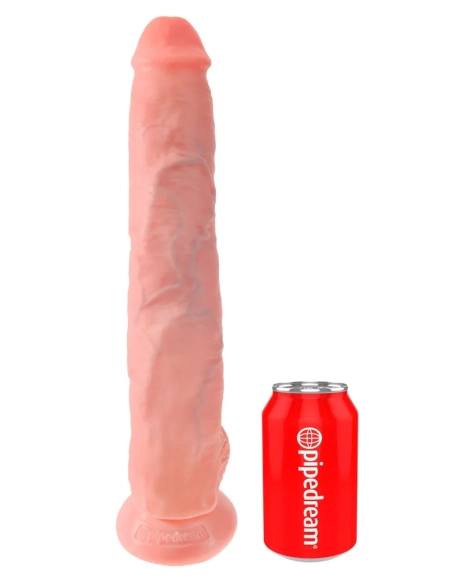 Obrovské XXL dildo King Cock 14 Horn Dildo 35cm Natural