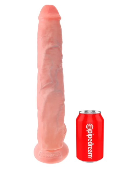Obrovské XXL dildo King Cock 14 Horn Dildo 35cm Natural
