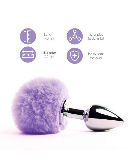 Kovové anální dildo se zaječím ocáskem FEELZTOYS