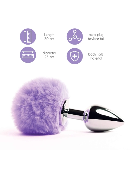 Kovové anální dildo se zaječím ocáskem FEELZTOYS