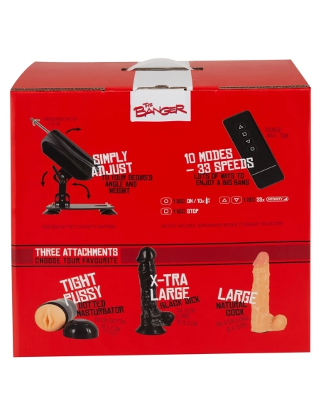 Šukácí stroj The Banger RC Fucking Machine se 2 vibrátory a kundičkou