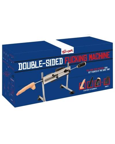 Dokonalý šukací stroj The Banger DS Fucking Machine - oboustranný sexuální stroj se 2 vibrátory a umělou kundičkou
