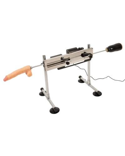 Dokonalý šukací stroj The Banger DS Fucking Machine - oboustranný sexuální stroj se 2 vibrátory a umělou kundičkou
