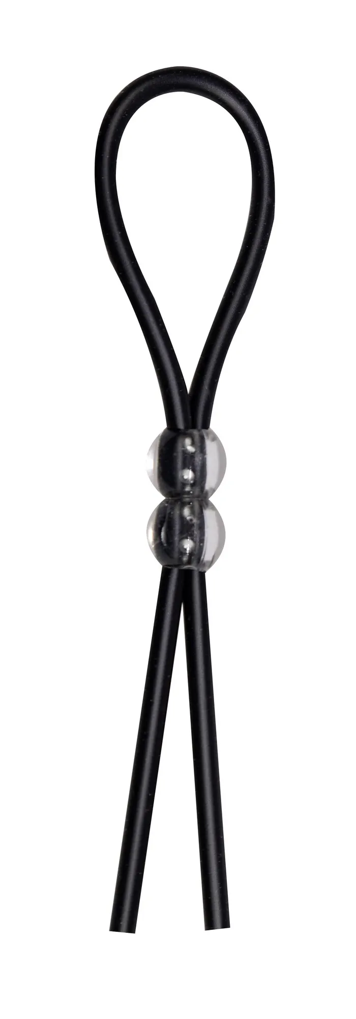 Nastavitelný erekční kroužek s perličkami (černý)