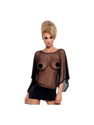 Sexy mini šatičky Obsessive Punker Dress & Thong Black