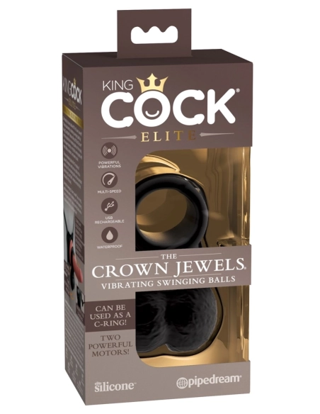Vibrační erekční prsten King Cock Elite Crown Jewels