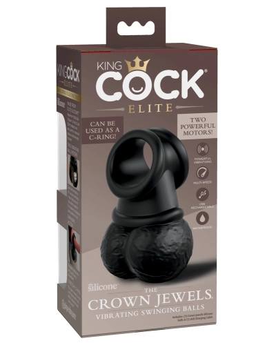 Vibrační erekční prsten King Cock Elite Crown Jewels