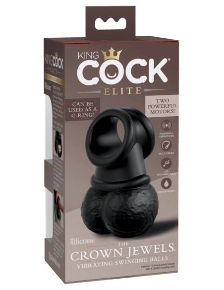 Vibrační erekční prsten King Cock Elite Crown Jewels