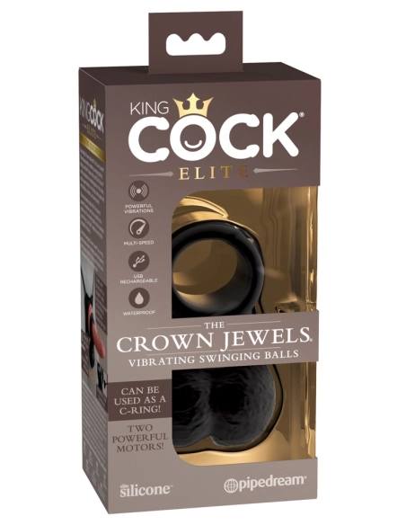 Vibrační erekční prsten King Cock Elite Crown Jewels