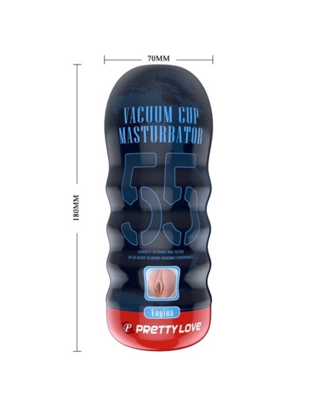 Realistický masturbátor Pretty Love Vacuum Cup s přirozeným pocitem