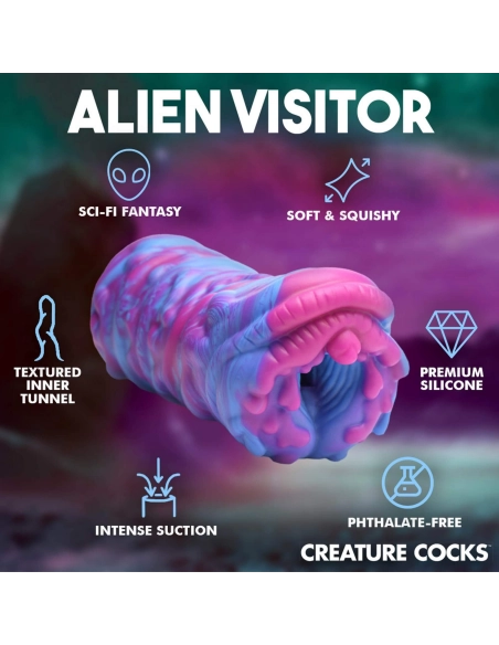 Silikonová mimozemská umělá vagína Creature Cocks Cyclone pro dokonalé potěšení