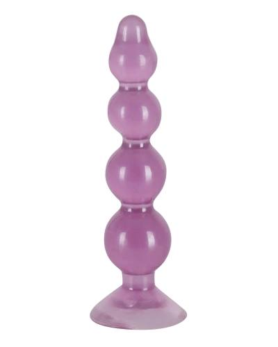 anal beads - anální kolík s přísavkou (fialový)