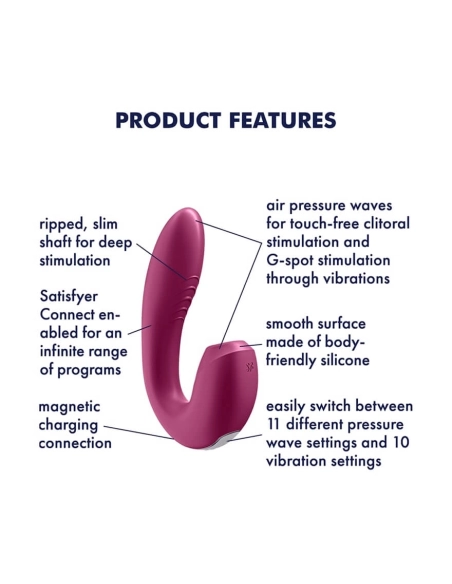Satisfyer Sunray nabíjecí 2v1 vibrátor červený