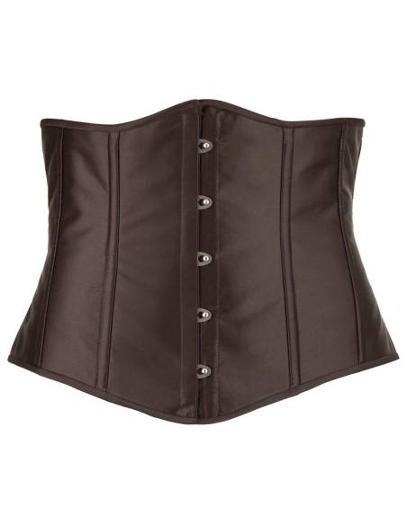 Cottelli Plus Size - saténový pásový pás (černý)