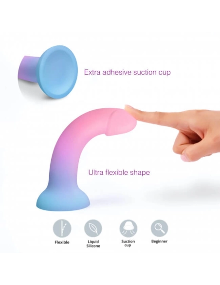 Dildolls Utopia - silikonové dildo s přísavkou (barevné)