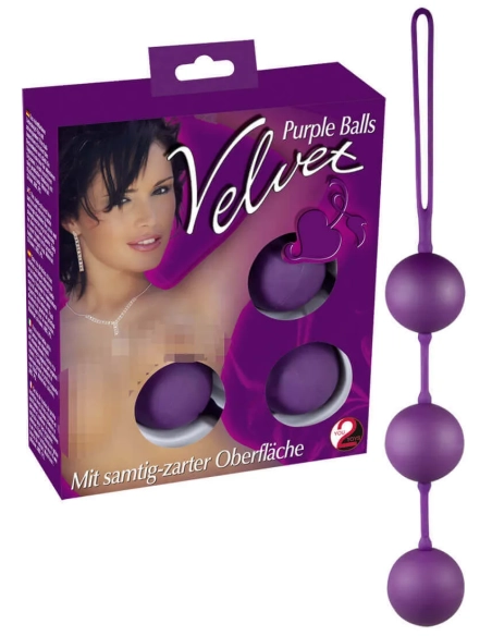 Velvet fialové kuličky rozkoše - trio