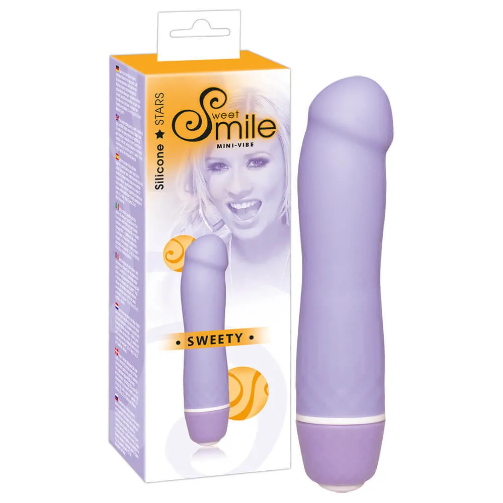 SMILE Sweety - mini vibračný penis (fialový)
