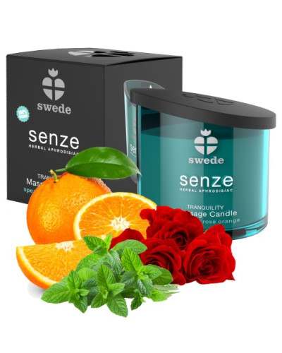 Swede Senze masážní svíčka máta růže pomeranč 50ml